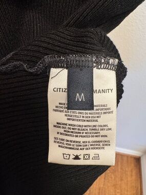 Citizens Of Humanity Black Ribbed Knit Top